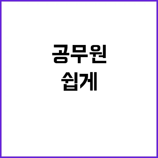 국가공무원 세 가지…