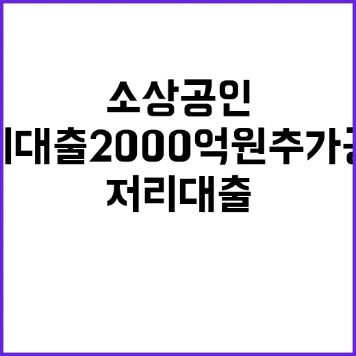 저리대출 2000억…