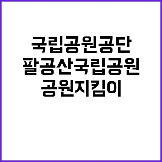 [팔공산서부] 팔공산국립공원서부사무소 2025년 국립공원지킴이 채용 공고