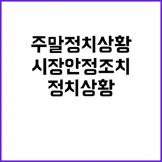 주말 정치상황 시장…