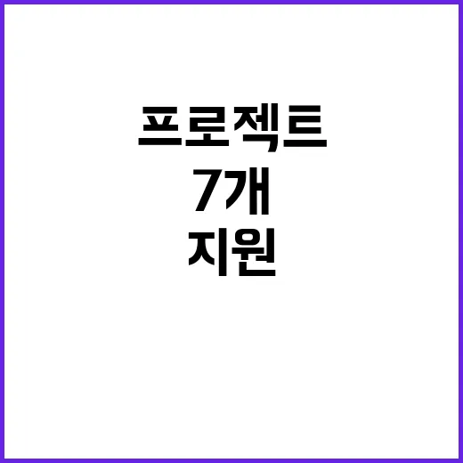 정부 지원 7개 프…