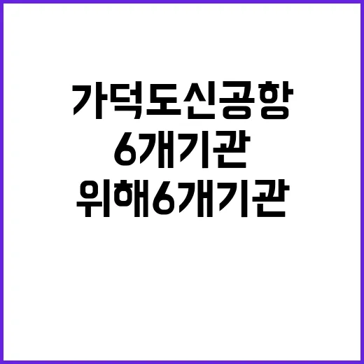 ‘가덕도신공항’ 성공 위해 6개 기관 협력 중!