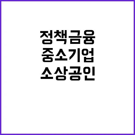 정책금융 내년 중소기업과 소상공인 위한 지원 계획!