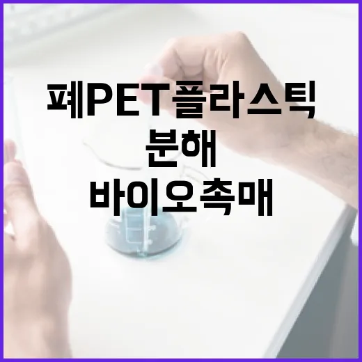 폐 PET플라스틱 세계 최고 바이오촉매로 분해 가능!