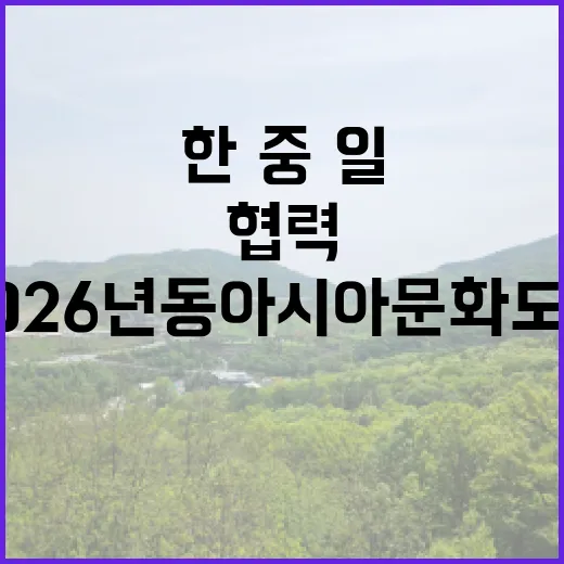 2026년 동아시아문화도시 한·중·일 협력 기회!