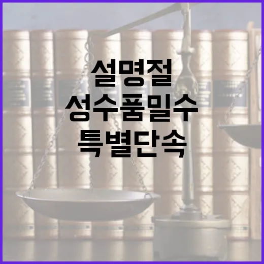 “성수품 밀수 설 …