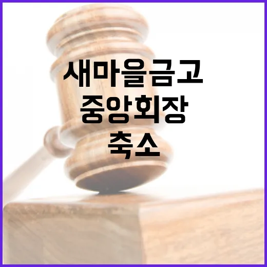 새마을금고 중앙회장…