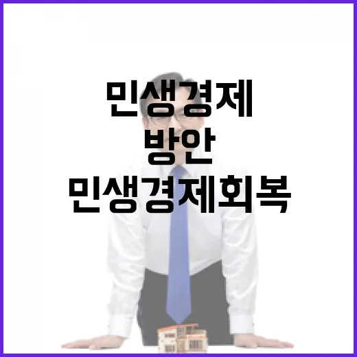 민생경제 회복 즉시 실행해야 하는 예산 방안!