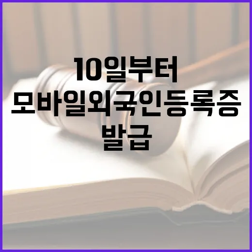 모바일 외국인등록증…