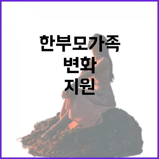 한부모가족 지원 예산 증가…변화가 기대된다!