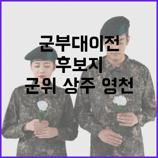 군부대 이전 군위·상주·영천 예비후보지 선정!