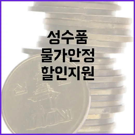 물가 안정 설 성수품 공급 확대와 할인 지원!