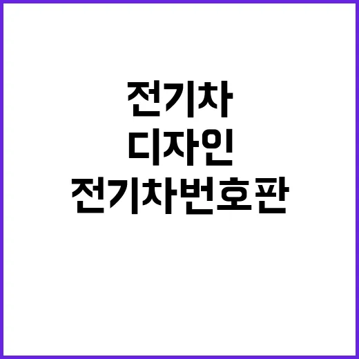 전기차 번호판, 디…