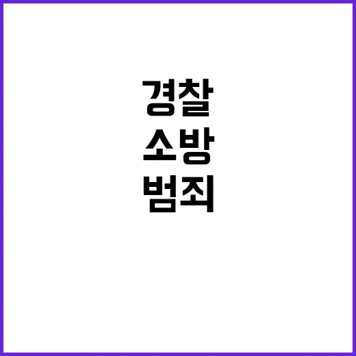 경찰·소방 협력, 범죄와 재난 대응 완벽 준비!