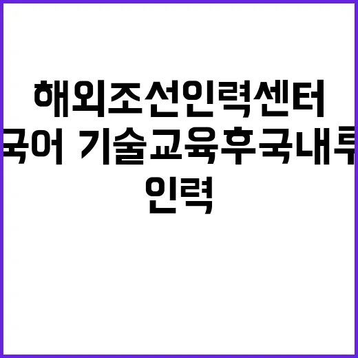 해외조선인력센터, …