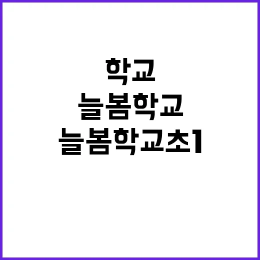 늘봄학교 초1 돌봄 대기 문제 해결 이끌까?