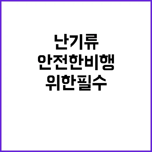 난기류 증가…안전한…