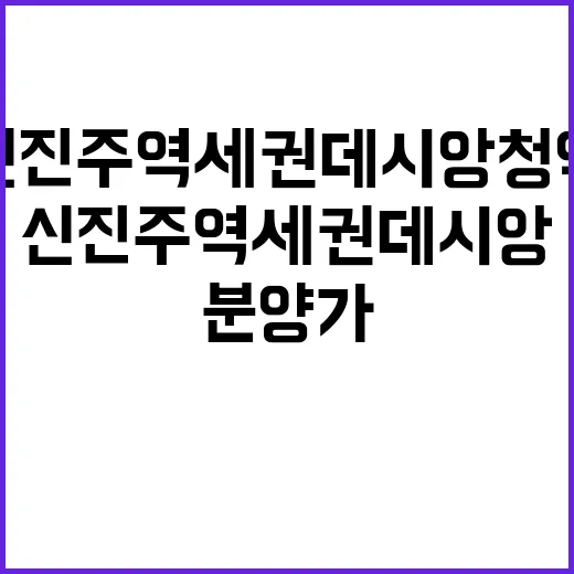 신진주역세권 데시앙 청약 일정과 분양가 공개!