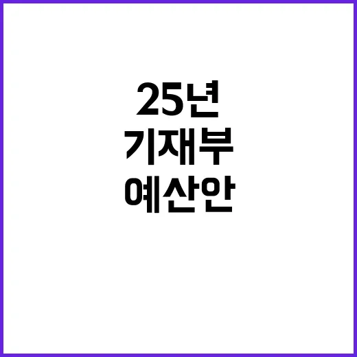 ‘25년 예산안’ …