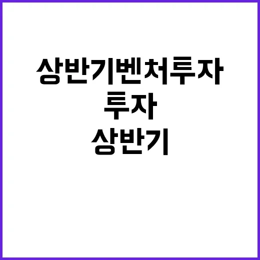 상반기 벤처투자 증…