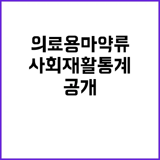 의료용 마약류 사회…