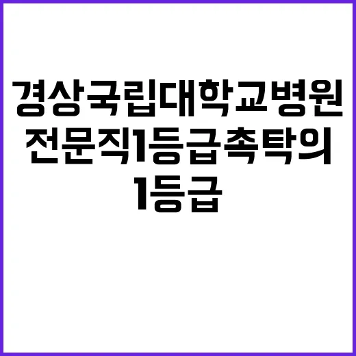 [창원경상국립대학교병원] 전문직1등급(촉탁의) 채용공고 (정신건강의학과)