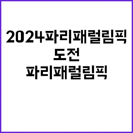 도전 2024 파리패럴림픽에서의 아름다운 순간들!