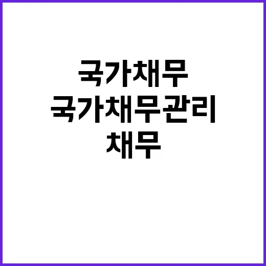 “국가채무 관리 사…