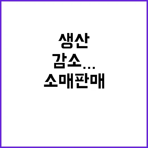 생산 감소 소매판매…