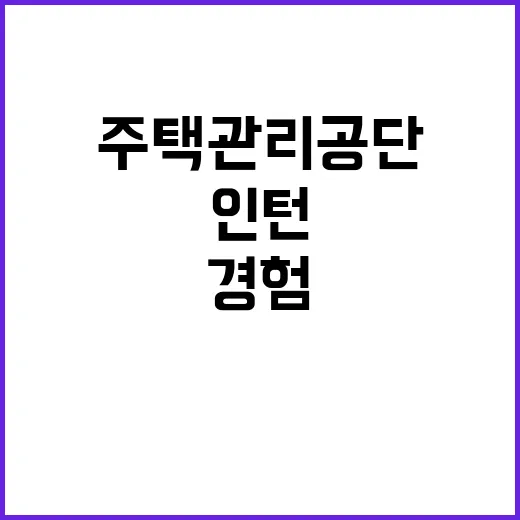 체험형 인턴 채용공고(주택관리공단 경남지사)