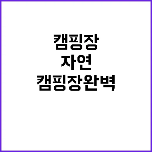 자유캠핑장 완벽한 …