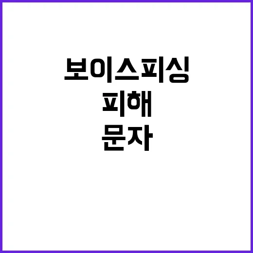 보이스 피싱 문자 피해 예방법 공개!