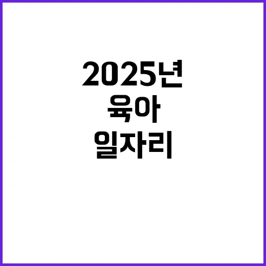 2025년 노인 일자리와 육아 부담의 놀라운 변화!