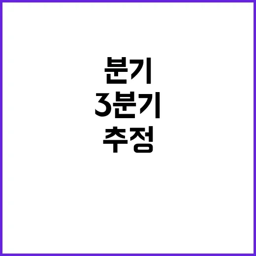 기재부 “3분기 성장률 내부 추정 전혀 없어!”