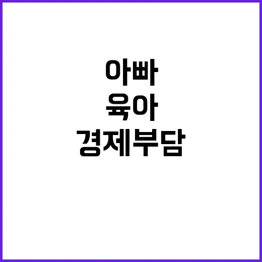 아빠 육아 지원! 가족 경제 부담 대폭 감소!