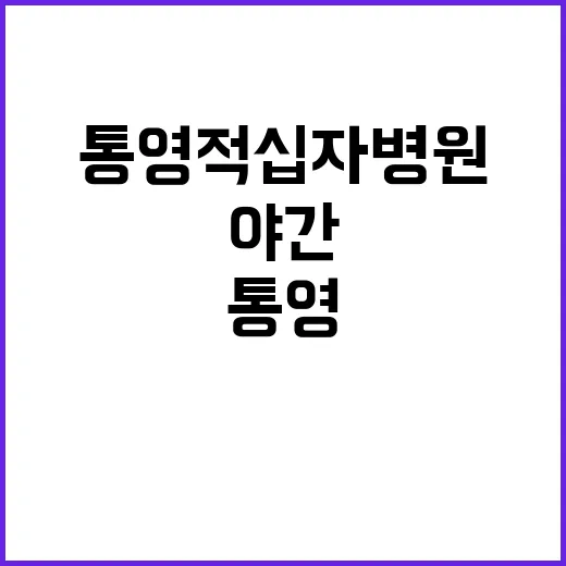 (통영적십자병원) 계약직 야간전담 간호사 채용 공고