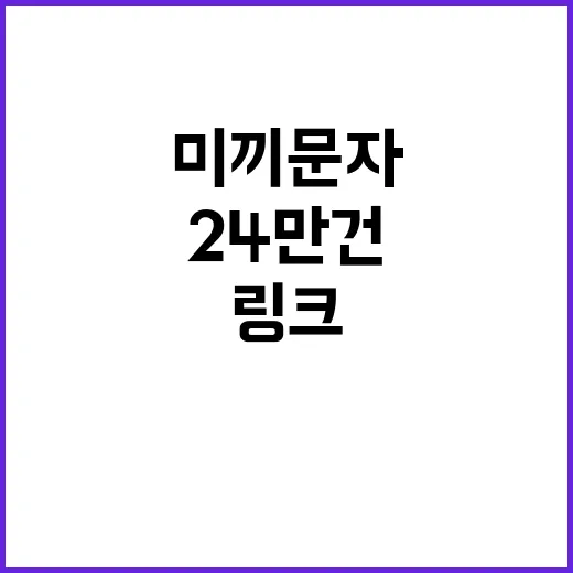 미끼문자 경고! 24만 건의 위험한 링크 발생!