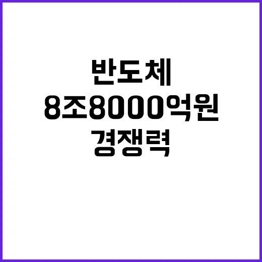 반도체 8조 8000억 원 투자로 경쟁력 강화!