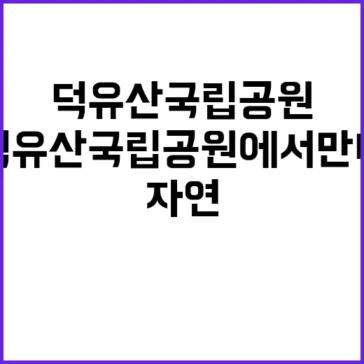 [덕유산]덕유산국립공원 공무직(환경관리_제한경쟁) 직원 채용 공고