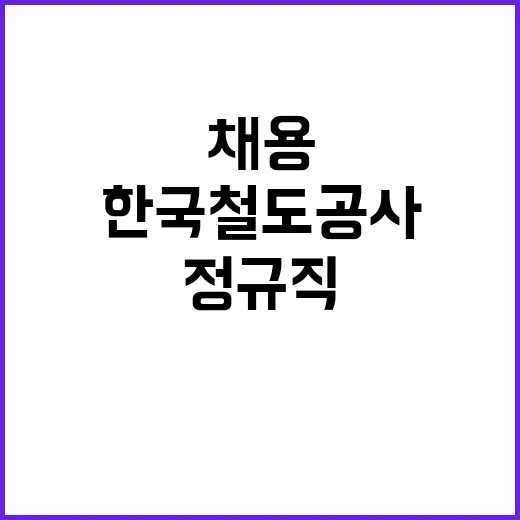 한국철도공사 정규직…