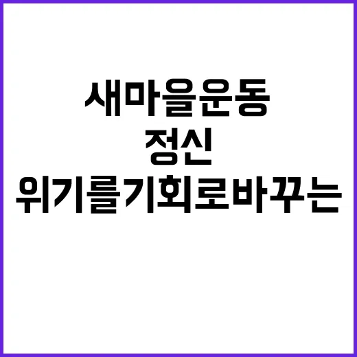 “새마을운동 정신 …