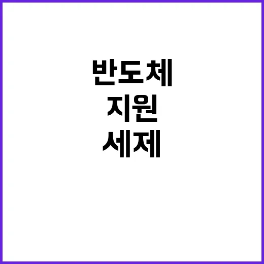 세제지원 한국 반도…