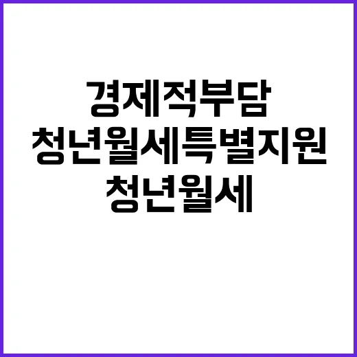 청년월세 특별지원 당신의 경제적 부담 줄인다!