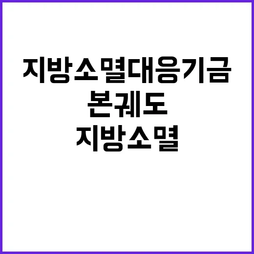 지방소멸대응기금 본…