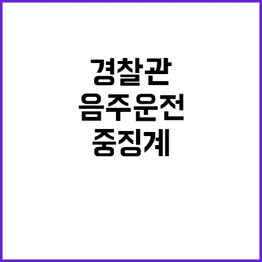 음주운전 처벌 경찰…