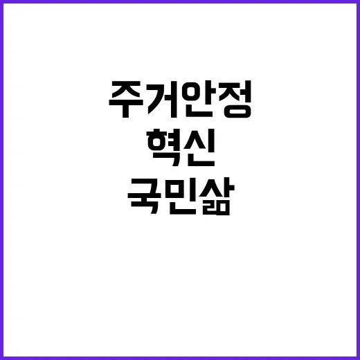 주거 안정 국민 삶…