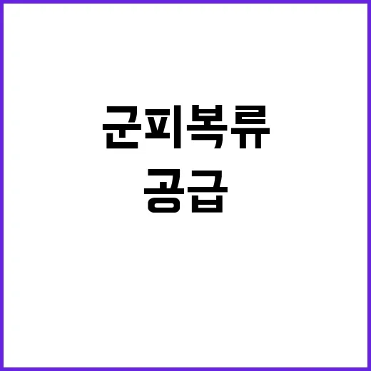 군 피복류 공급 조…