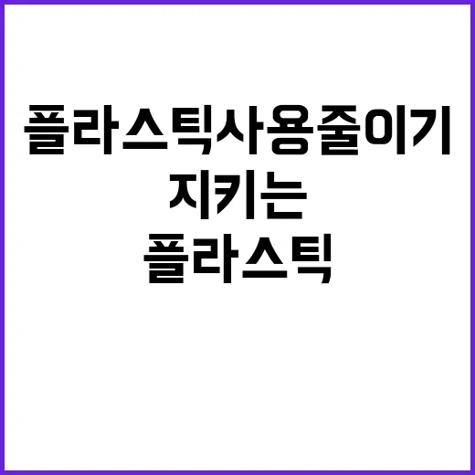 플라스틱 사용 줄이기 지구를 지키는 방법!