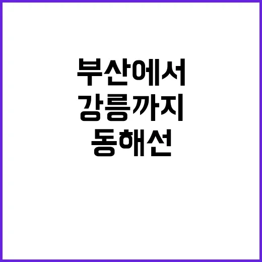 동해선 개통 부산에…