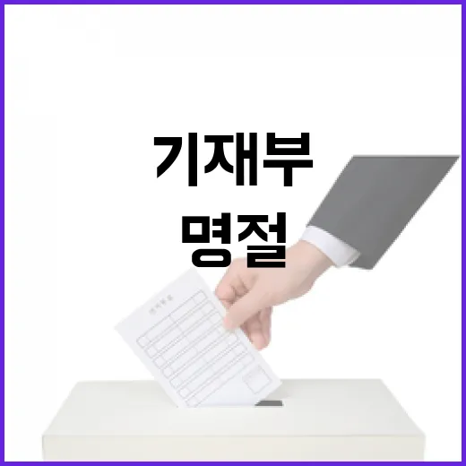 설 명절대책 기재부…